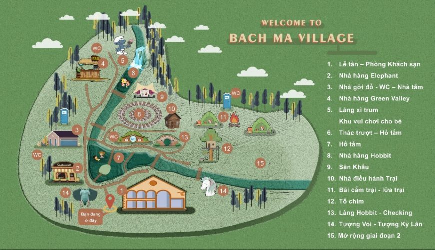 REVIEW TẤT TẦN TẬT – KDL BẠCH MÃ VILLAGE – THÁC TRƯỢT BẠCH MÃ 2023