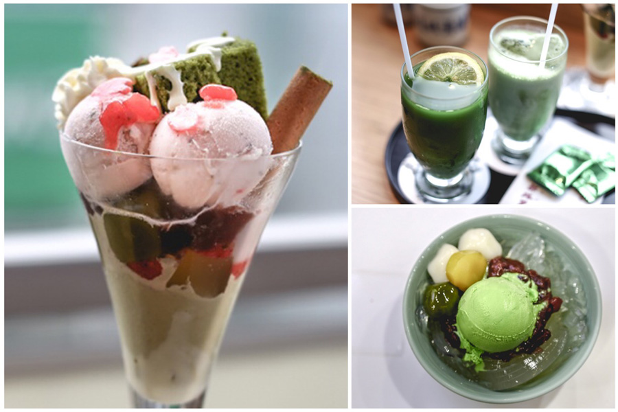 Các món tráng miệng matcha của Saryo Tsujiri.