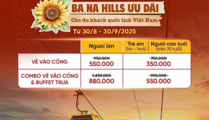 Sun World Bà Nà Hills tung ưu đãi dịp lễ 2/9: “Yêu Việt Nam – Vui Tết Độc Lập”