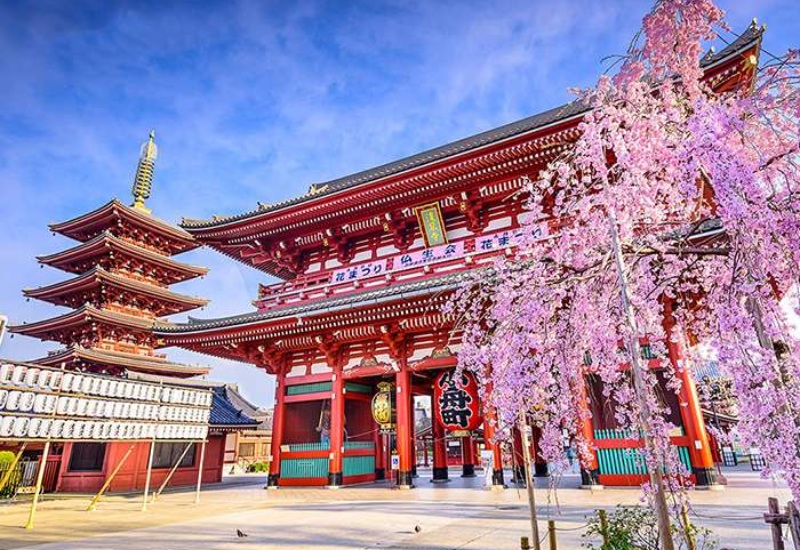 Đền Sensoji, ngôi đền cổ kính ở Tokyo.