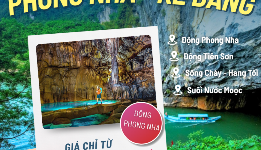 Giá Vé Tham Quan Phong Nha – Kẻ Bàng 2026 | Kinh Nghiệm Khám Phá Động Phong Nha, Hang Tối, Suối Nước Moọc