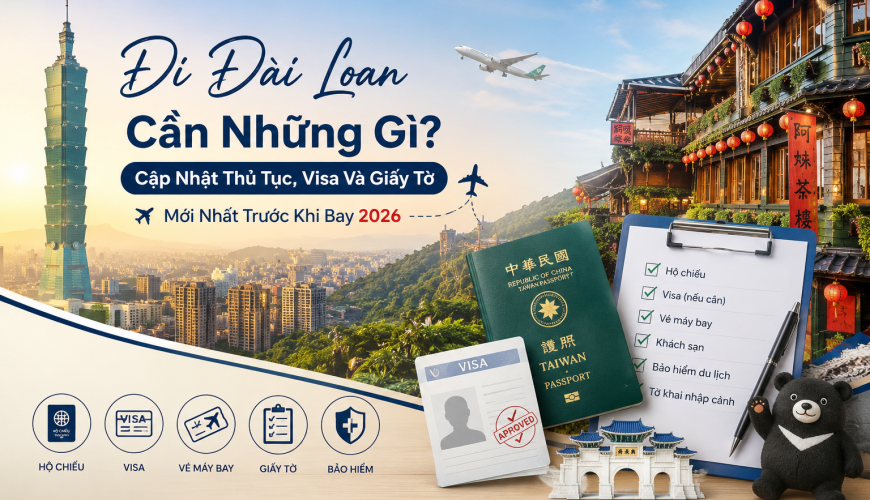 Đi Đài Loan Cần Những Gì? Cập Nhật Thủ Tục, Visa Và Giấy Tờ Mới Nhất Trước Khi Bay 2026