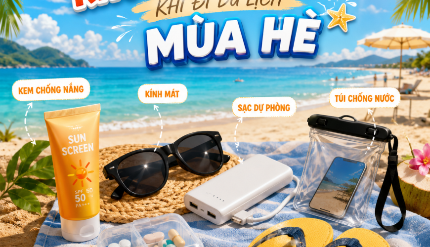 TOP 10 MÓN ĐỒ TUYỆT ĐỐI KHÔNG NÊN QUÊN KHI ĐI DU LỊCH MÙA HÈ – CHECKLIST HÀNH LÝ GIÚP CHUYẾN ĐI TRỌN VẸN HƠN